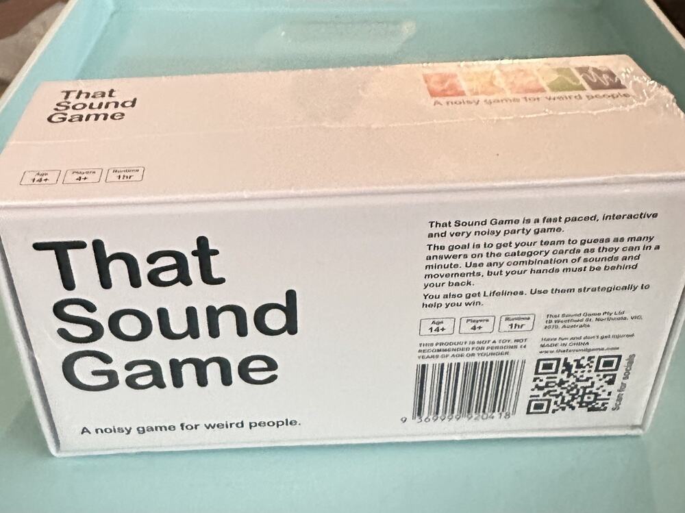 New Sealed That Sound Game a Noisy Game for Weird People Party Card Charades